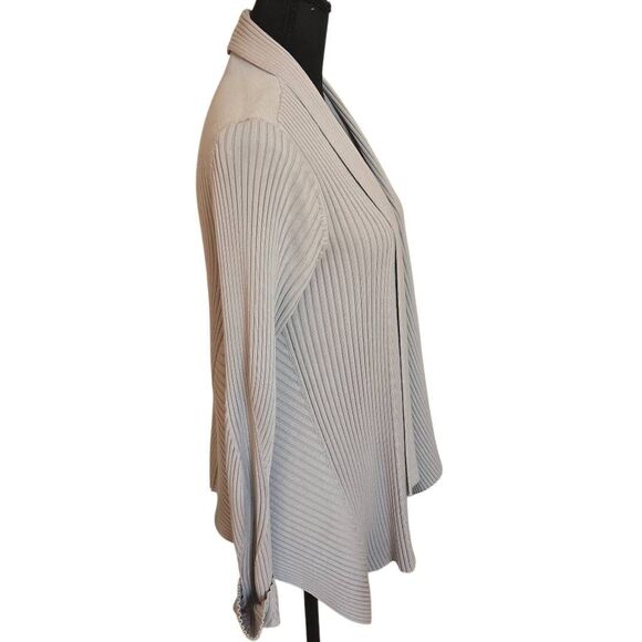 Tommy Bahama Womens Pickford Rib Open Front Cardigan Sweater Beige Size Medium - Picture 4 of 10